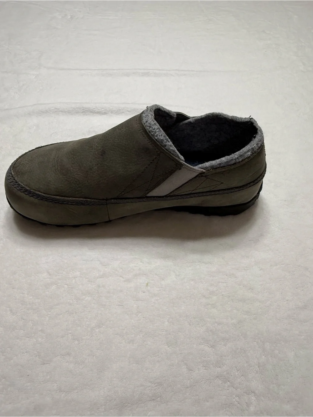 Sorel Men's Fairbanks Olive Green Suede Slip-On Loafers